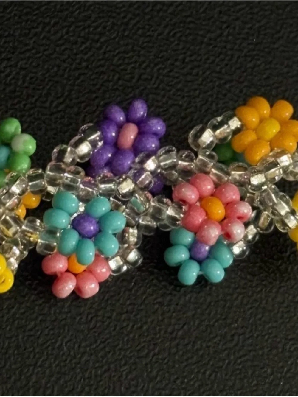 Multicolor Bead Floral Ring - Women's Jewelry
